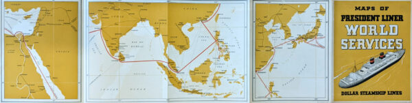 Maps of President Liner World Services, Dollar Steamship Lines - Image 3
