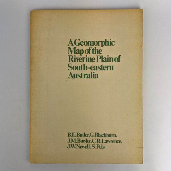 A Geomorphic Map of the Riverine Plain of South-Eastern Australia