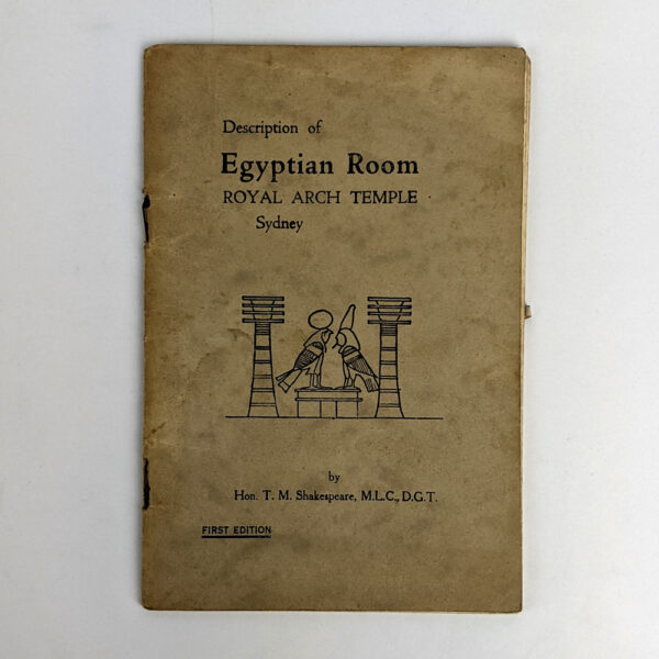 Description of Egyptian Room, Royal Arch Temple, Sydney