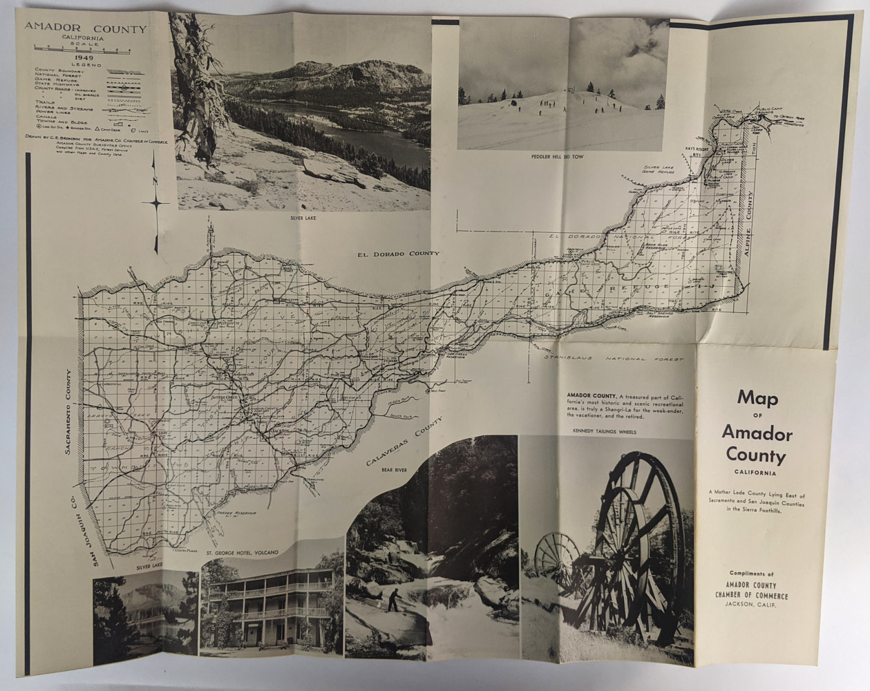 Map of Amador County, California: A Mother Lode County Lying East of  Sacramento and San Joaquin Counties in the Sierra Foothills - The Book  Merchant Jenkins