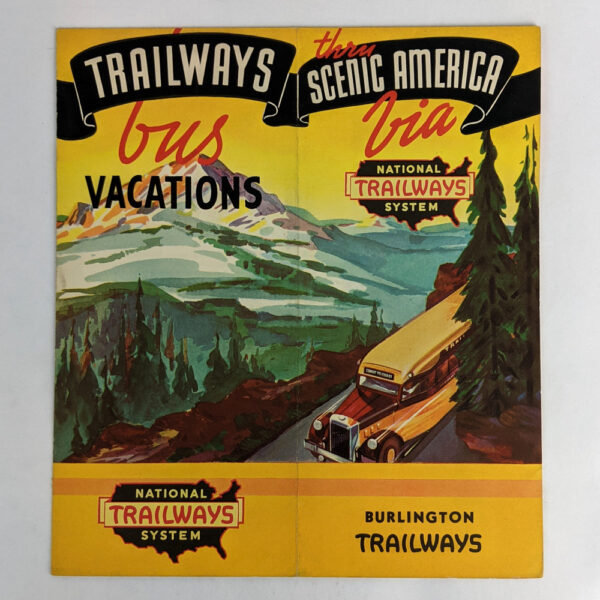 Trailways Bus Vacations Thru Scenic America Via National Trailways System