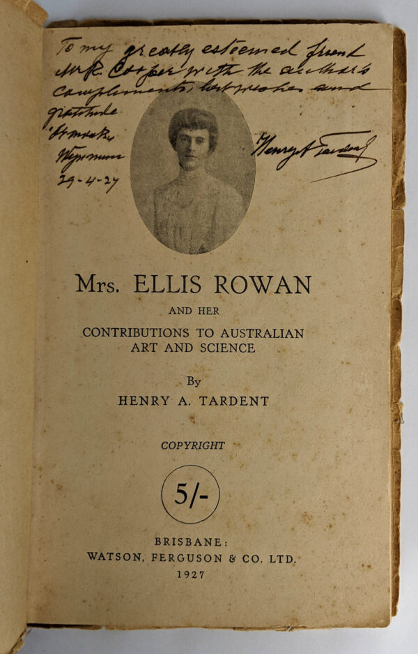 Mrs. Ellis Rowan and Her Contributions to Australian Art and Science - Image 3