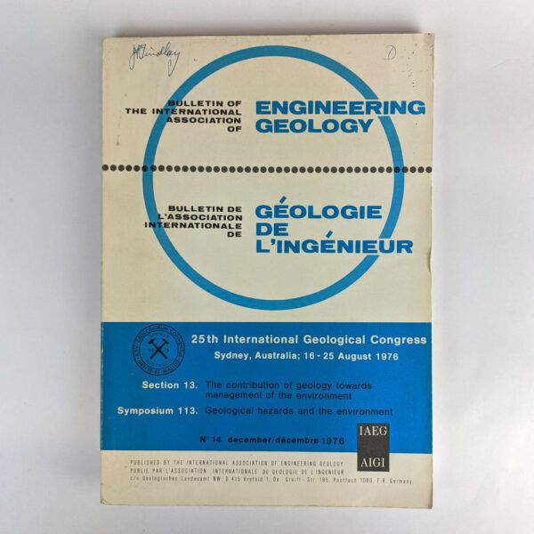 25th International Geological Congress, Sydney, Australia, 16-25 August 1976