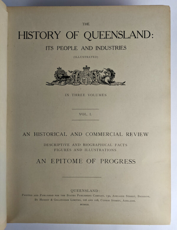The History of Queensland: Its People and Industries (3 Volumes) - Image 4