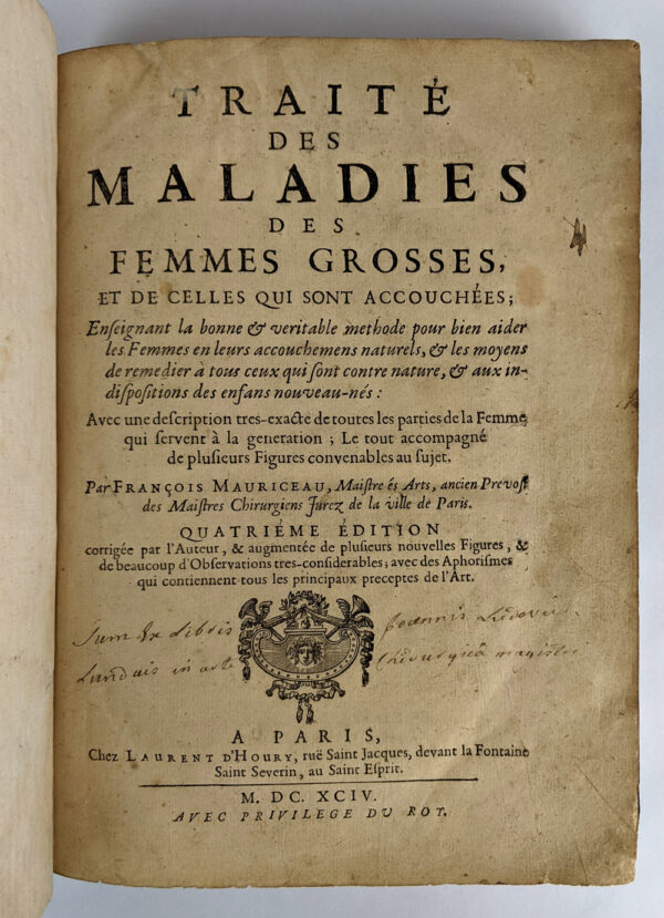 Traite des Maladies des Femmes Grosses, & Observations sur la Grossesse et L'Accouchement des Femmes et sur Leurs Maladies, (2 Volumes) - Image 5