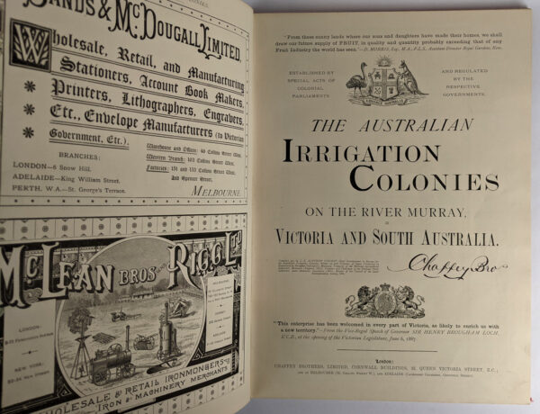 The Australian Irrigation Colonies on the River Murray, Victoria and South Australia - Image 3