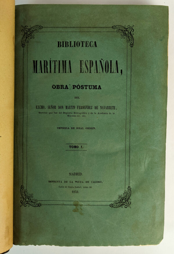 Biblioteca Maritima Espanola, Obra Postuma (2 Volumes) - Image 3