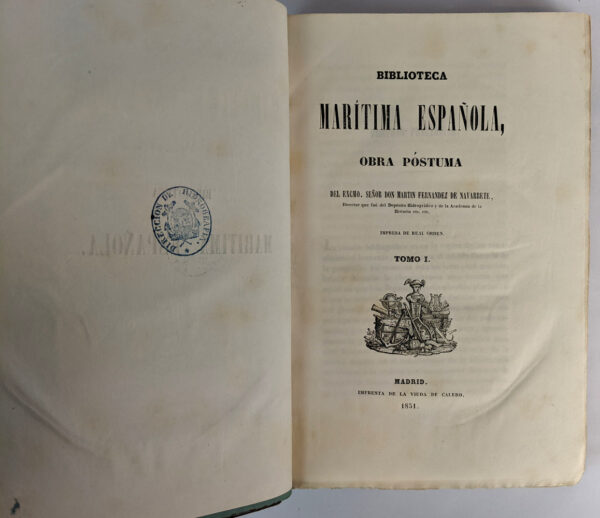 Biblioteca Maritima Espanola, Obra Postuma (2 Volumes) - Image 4