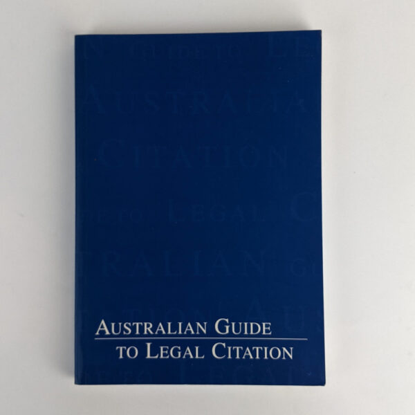 Australian Guide To Legal Citation