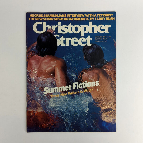 Christopher Street, Vol. 5 No. 8 August 1981