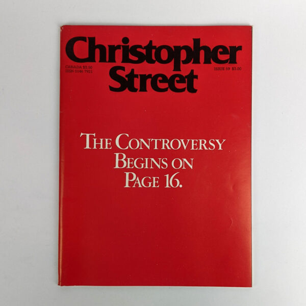 Christopher Street, Vol. 5 No. 11 Issue 59 (December 1981)