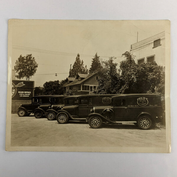 Photograph of Felts Palace of Flowers Delivery Vehicles, Los Angeles