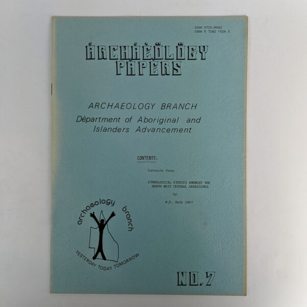 Extracts from Ethnological Studies Amongst the North West Central Aborigines (Archaeology Papers No. 7)