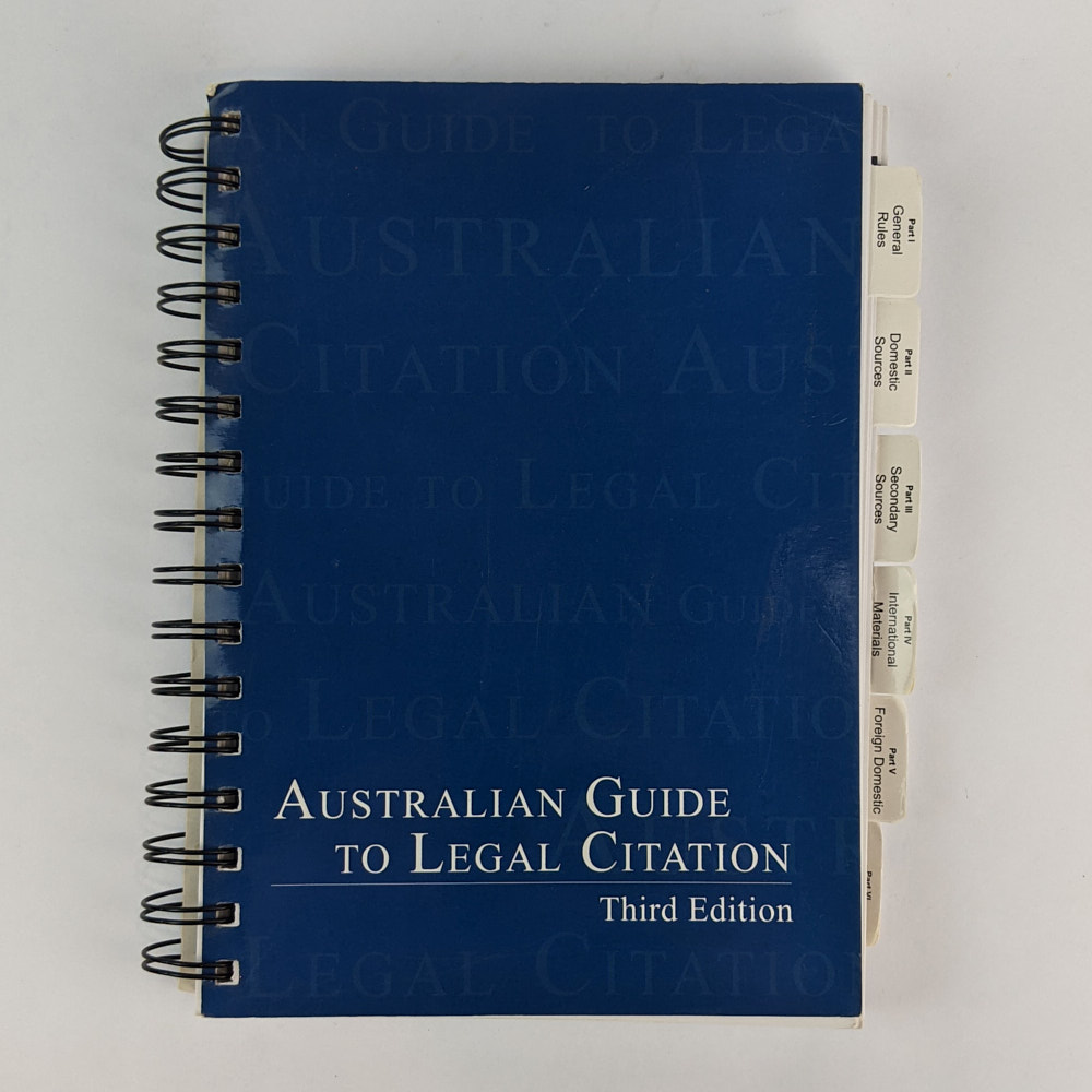 Australian Guide To Legal Citation The Book Merchant Jenkins a-guide-to-legal-citations