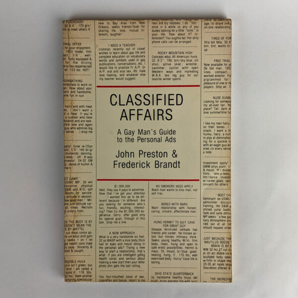 Classified Affairs: A Gay Man's Guide to the Personal Ads