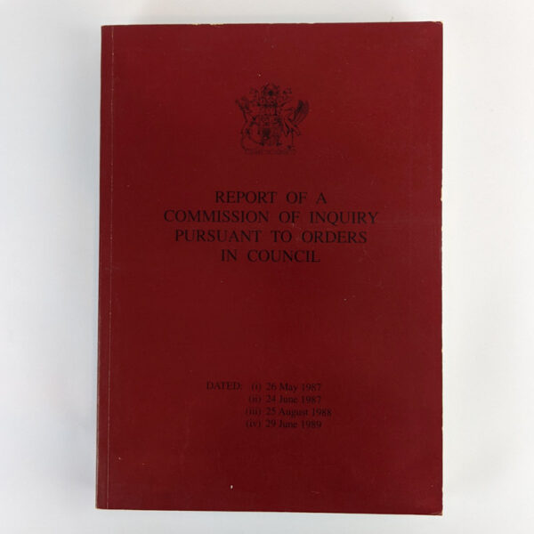 [The Fitzgerald] Report Of A Commission Of Inquiry Pursuant To Orders In Council