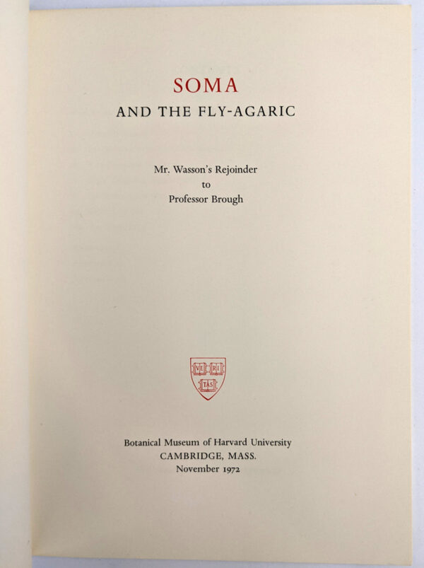 Soma and the Fly-Agaric: Mr. Wasson's Rejoinder to Professor Brough - Image 3