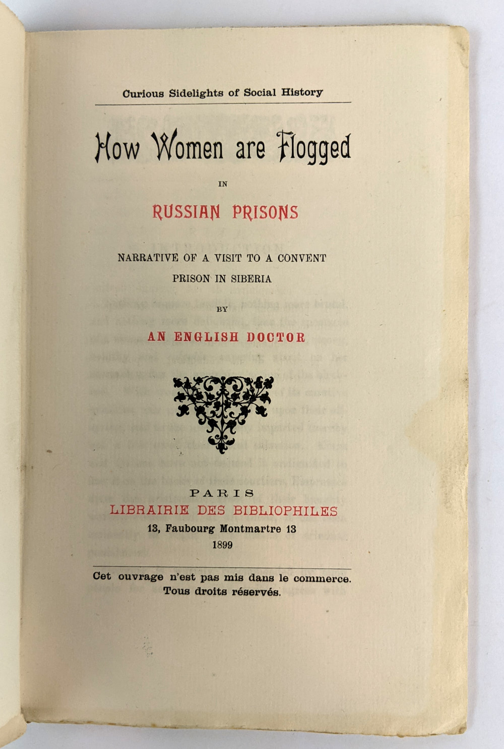 How Women are Flogged in Russian Prisons: Narrative of a Visit to