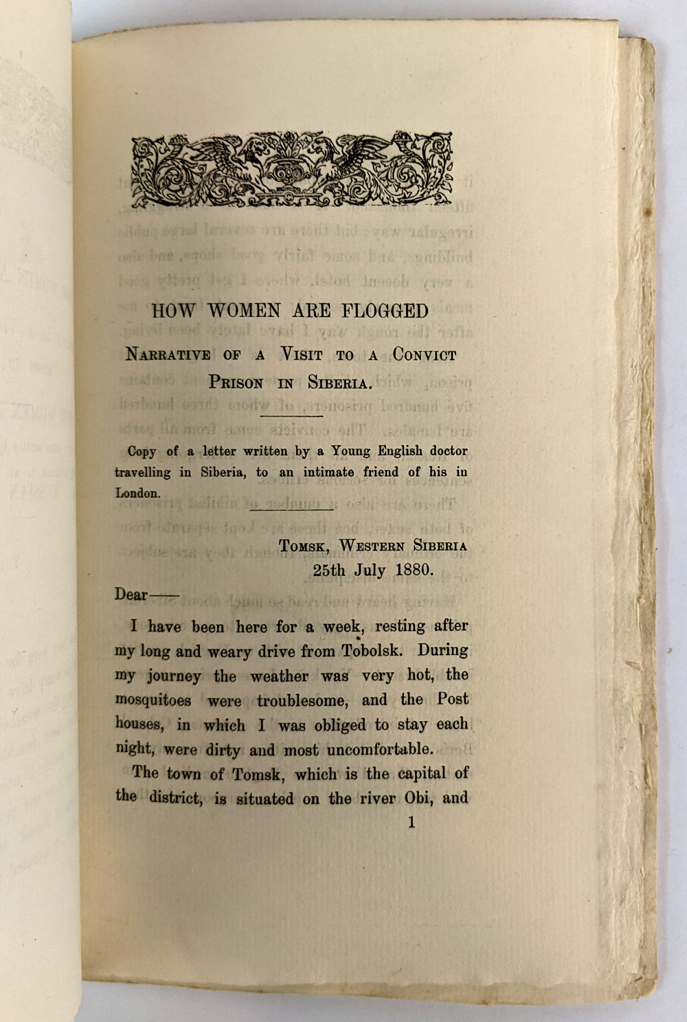 How Women are Flogged in Russian Prisons: Narrative of a Visit to