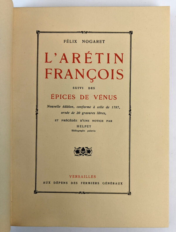 L'Aretin Francois suivi des Epices de Venus - Image 3