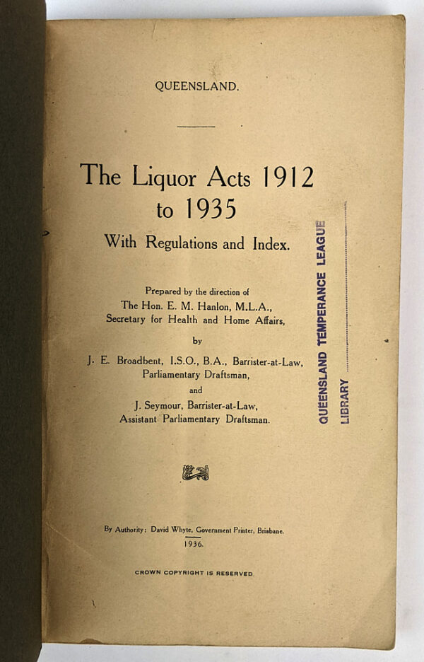 The Liquor Acts 1912 to 1935 With Regulations and Index - Image 2