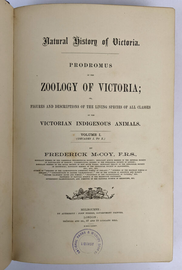 Natural History of Victoria. Prodromus of the Zoology of Victoria; or, Figures and Descriptions of the Living Species of All Classes of the Victorian Indigenous Animals - Image 2