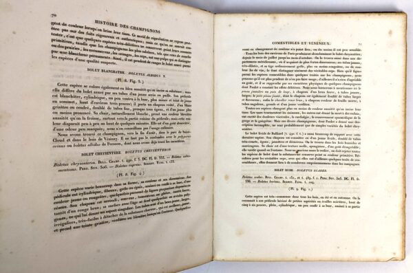 Histoire des Champignons Comestibles et Veneneux Ornee de Figures Coloriees Reresentant les Principales Especes dans leurs Dimensions Naturelles; - Image 3