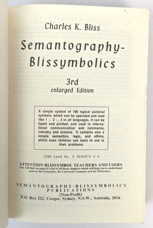 Semantography (Blissymbolics): A Logical Writing for an Illogical World - Image 4