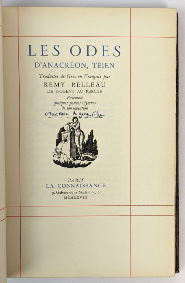 Les Odes d'Anacreon, Teien. - Image 2