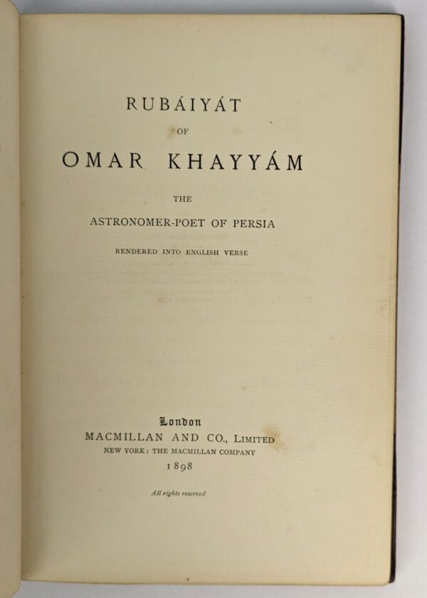 Rubaiyat of Omar Khayyam: The Astronomer-Poet of Persia Rendered into English Verse - Image 3