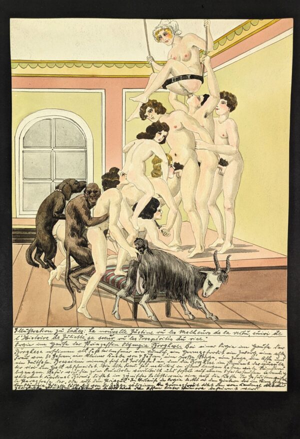 6 Original Illustrations for de Sade's Novel Justine - Image 7