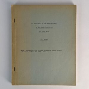The Development of the Labour Movement in the Sydney District of New South Wales