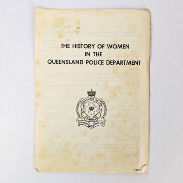 The History of Women in the Queensland Police Department
