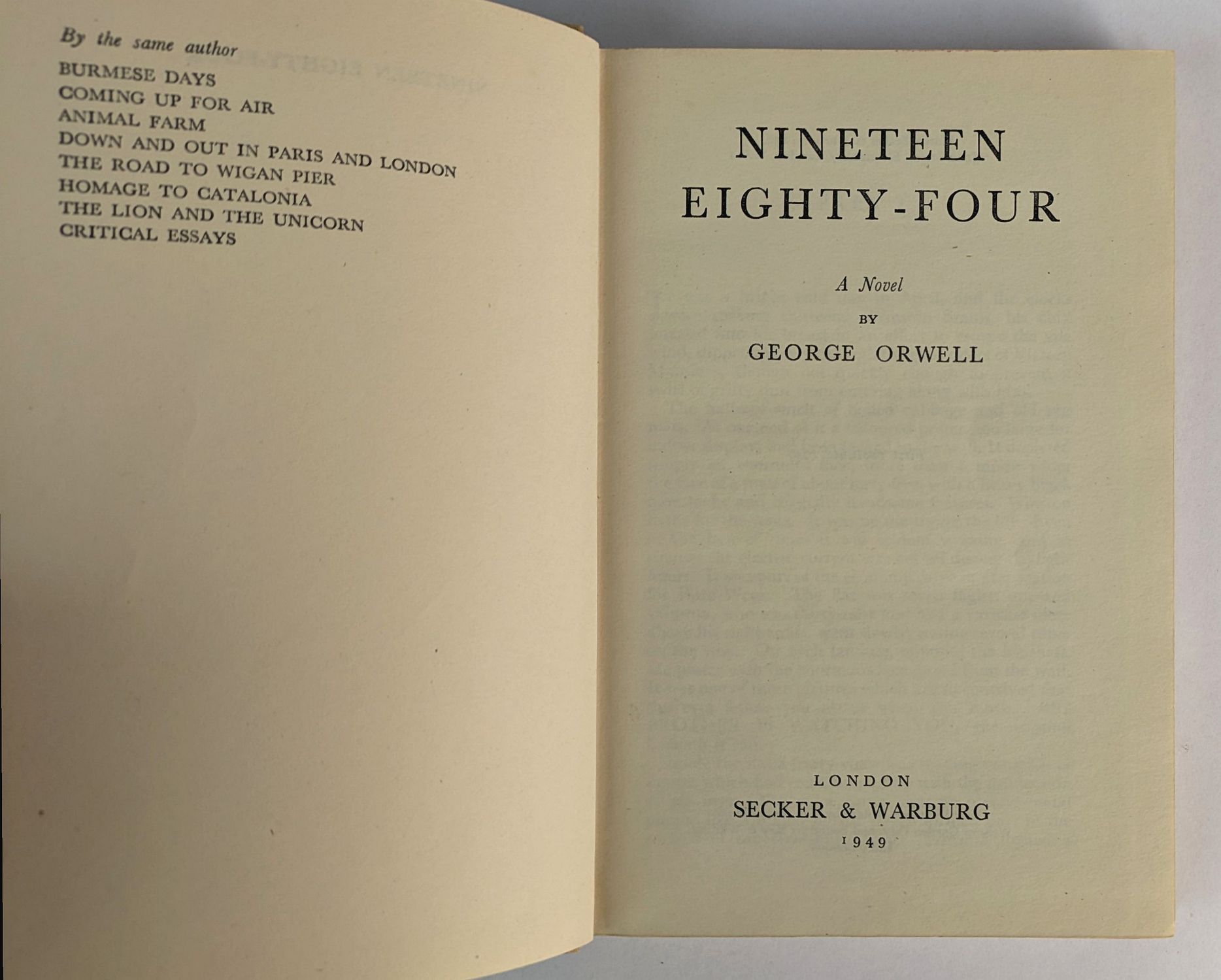 Nineteen Eighty Four The Book Merchant Jenkins