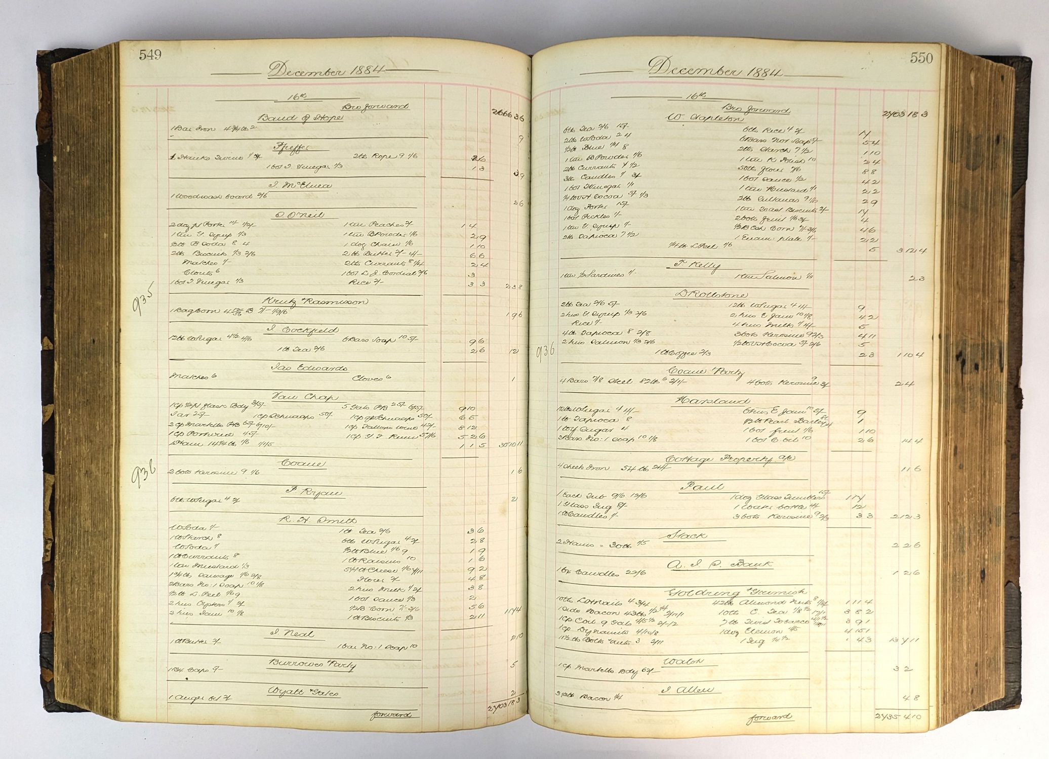 Charters Towers General Merchant Sales Book (1884-1885) - Image 4