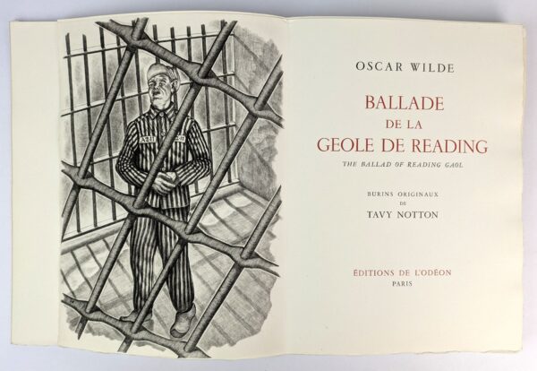 Ballade de la Geole de Reading / The Ballad of Reading Gaol. Burins Originaux de Tavy Notton - Image 3