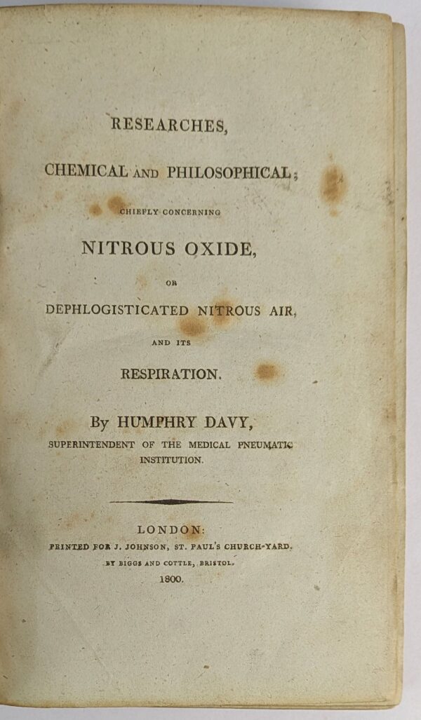 Researches, Chemical and Philosophical, Chiefly Concerning Nitrous Oxide, or Dephlogisticated Nitrous Air, and Its Respiration - Image 2