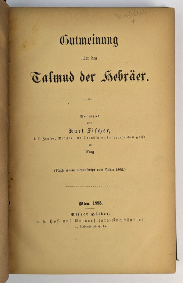 Gutmeinung uber den Talmud der Hebraer / Die Leiden des Messias / Jacob Wimpheling / Leo Hebraeus - Image 2