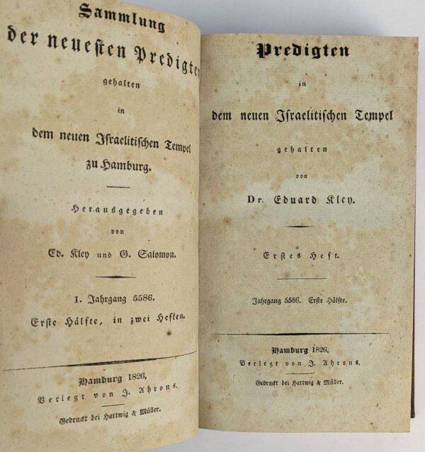 Sammlung der neuesten Predigten gehalten in dem neuen Israelitischen Tempel zu Hamburg - Image 2