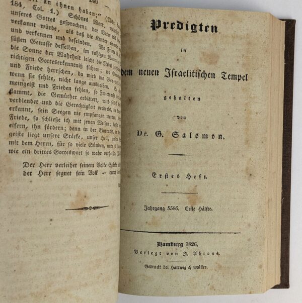 Sammlung der neuesten Predigten gehalten in dem neuen Israelitischen Tempel zu Hamburg - Image 3
