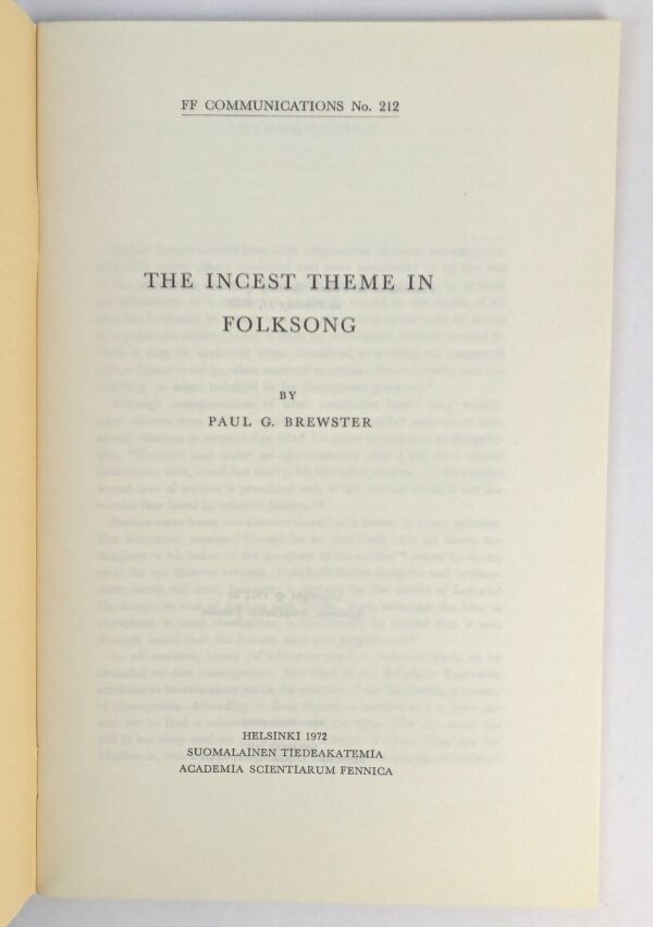 The Incest Theme in Folksong - Image 2