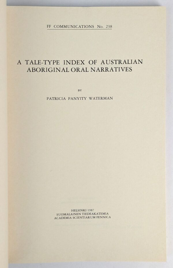 A Tale-type Index of Australian Aboriginal Oral Narratives - Image 2
