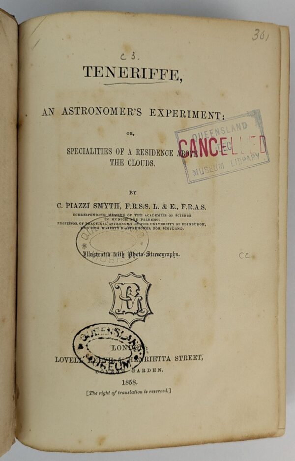 Teneriffe, An Astronomer's Experiment: or, Specialities of a Residence Above the Clouds - Image 2