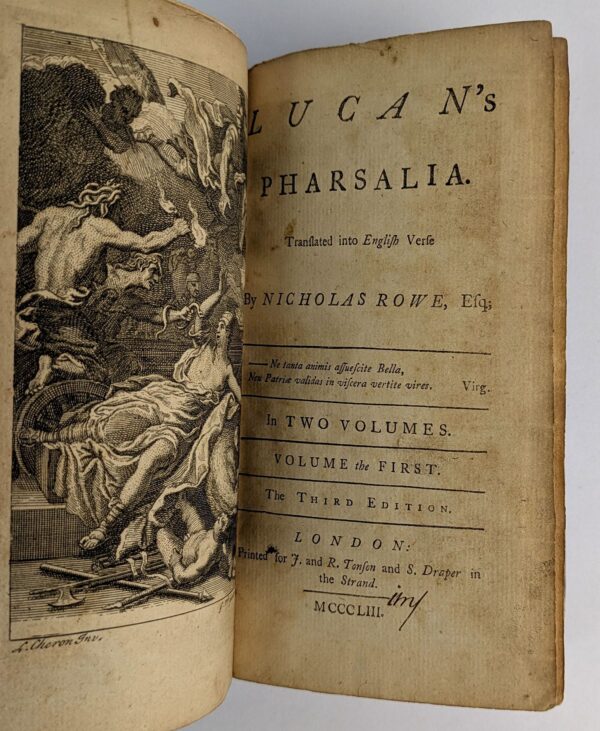 Lucan's Pharsalia Translated into English Verse by Nicholas Rowe - Image 2