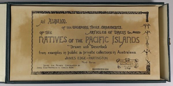 Ethnographical Album of the Pacific Islands, Third Series: An Album of the Weapons, Tools, Ornaments, Articles of Dress &c., of the Natives of the Pacific Islands. - Image 3
