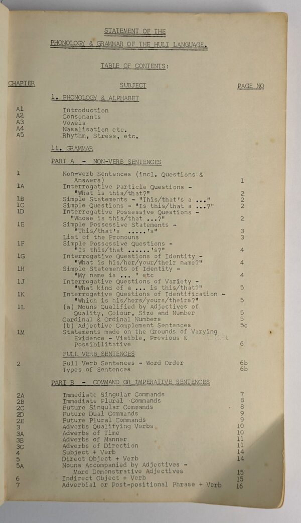 Statement of the Phonology & Grammar of the Huli Language - Image 2