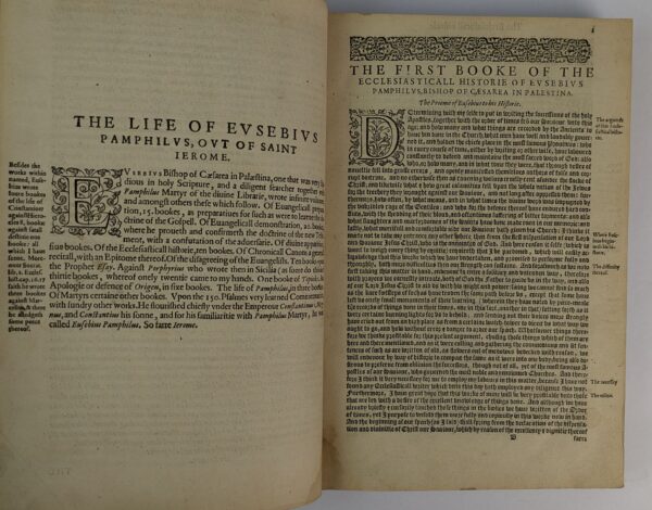 The Auncient Ecclesiastical Histories of the First Six Hundred Yeares After Christ, Written in the Greeke tongue by three learned Historiographers, Eusebius, Socrates, and Euagrius. - Image 4