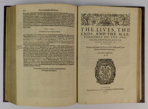 The Auncient Ecclesiastical Histories of the First Six Hundred Yeares After Christ, Written in the Greeke tongue by three learned Historiographers, Eusebius, Socrates, and Euagrius. - Image 6