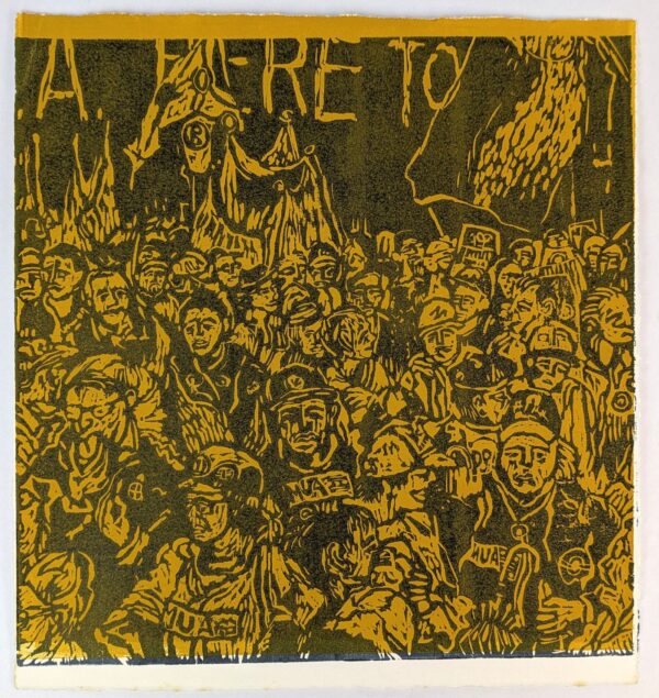 Series of Five Colour Woodblock Prints on the 1998 Australian Waterfront Dispute - Image 5