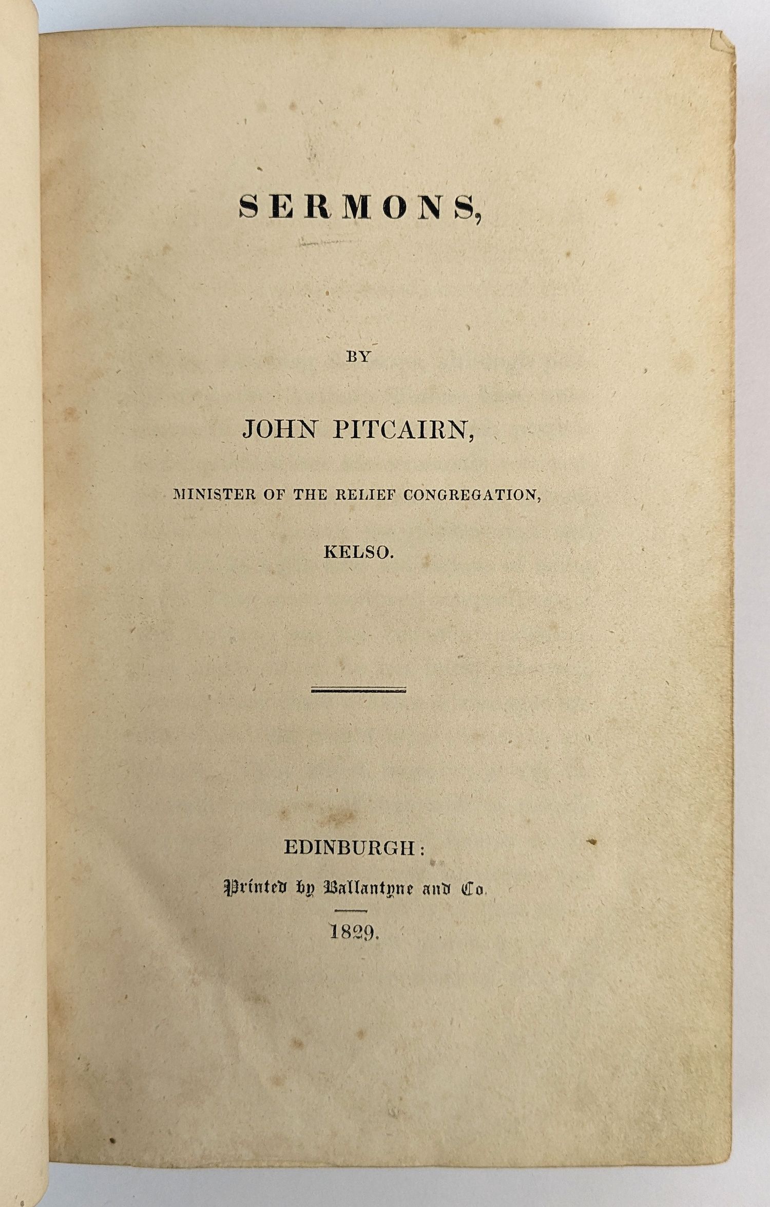 Sermons, by John Pitcairn, Minister of the Relief Congregation, Kelso - Image 2